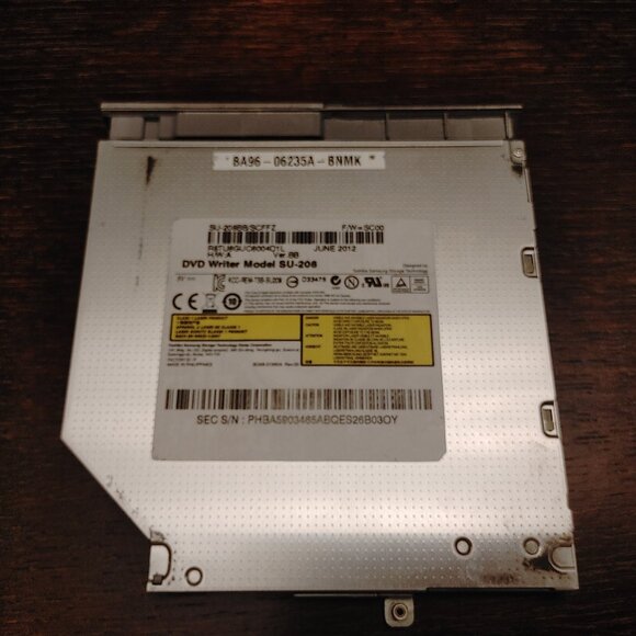 DVD Writer Model SU-208 for Samsung Laptop Silver Tested Working - Fair - Picture 1 of 3